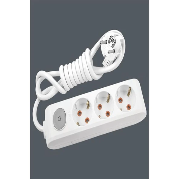 Multijet 3lü 3 mt Piriz Anahtarlı Topraklı 90117303 ürün görseli 1