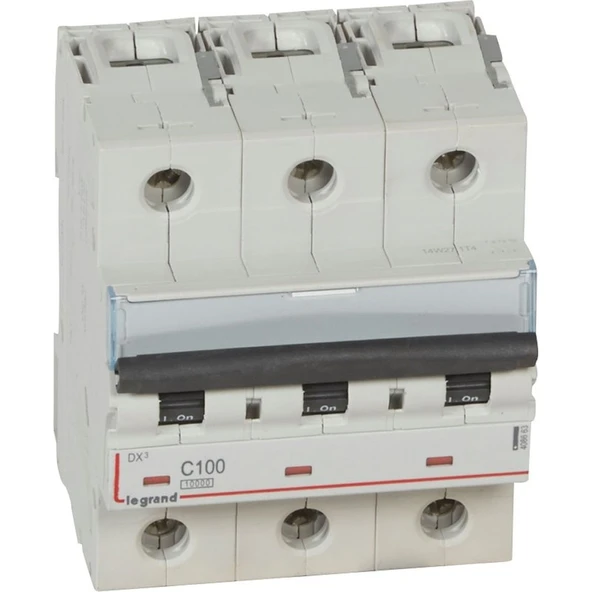 Legrand 408663 Dx3 3 Kutuplu C100 10KA Otomatik Şalter ürün görseli 1