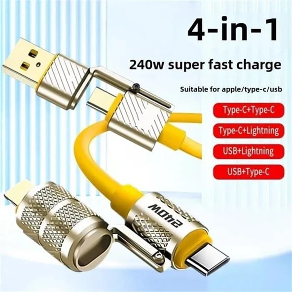 CODEGEN CDG-CNV88 Lightning 1.5 metre Şarj ve Data Kablosu 240W - Resim 8