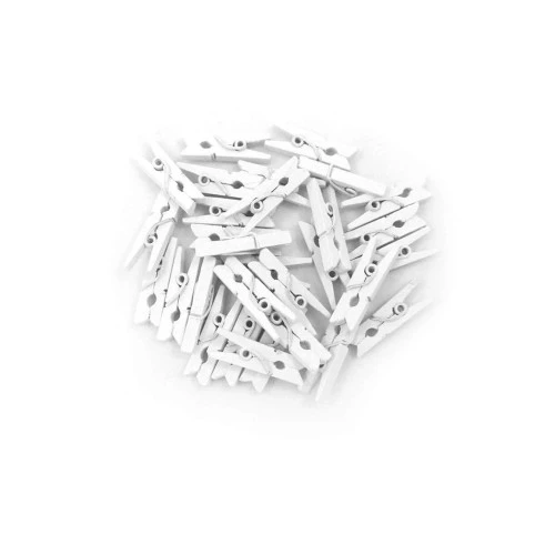 1000 Adet Beyaz Ahşap Mandal 2.5cm ürün görseli 1