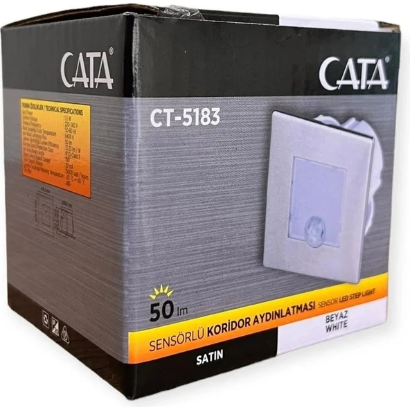 Cata Kolidor Lambası Sensörlü Günışığı CT-5183 - Resim 2