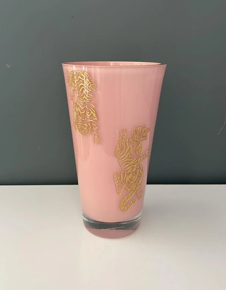 DECORIUM AÇIK PEMBE TIGER VAZO ürün görseli 1