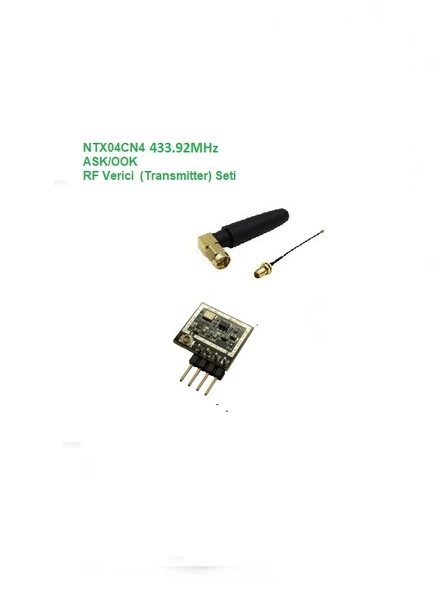 433.92MHz ASK/OOK RF Verici Seti (NTX04CN4-SET) ürün görseli 1