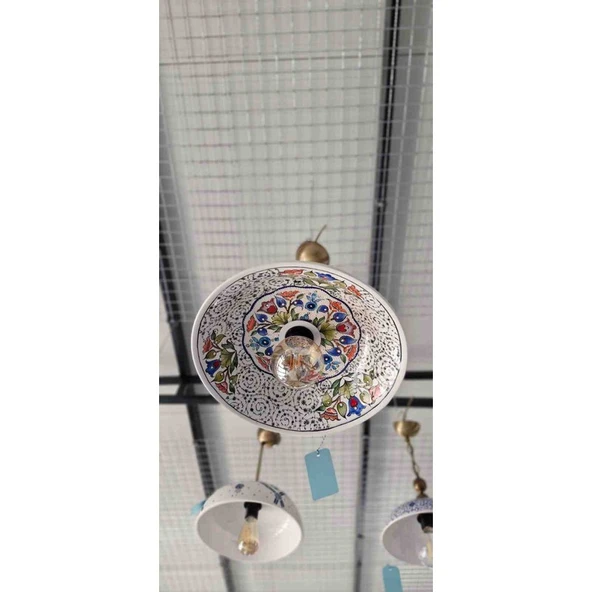 Aem Begonvil Çini  Sarkıt Avize El Sanatı  Takmaya Hazır Çini Sarkıt Avize 40 Cm  Tamamen Tasarım Tek Üretim ürün görseli 1