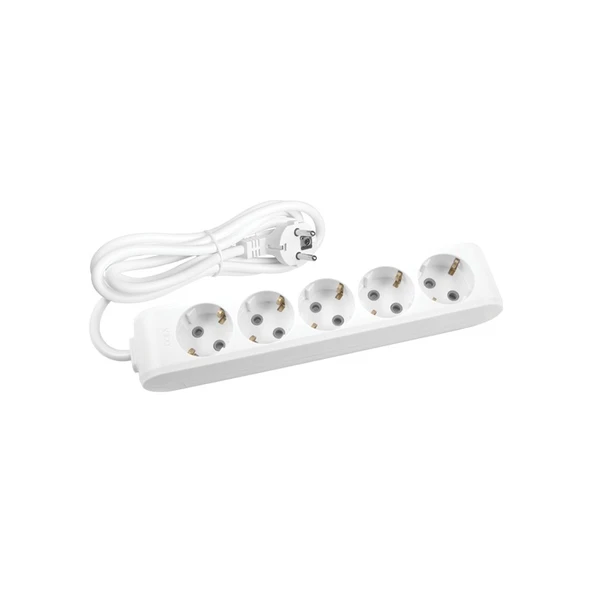 Viko ML-90113503 Multi-Let 5li Priz Çocuk Korumalı Topraklı 3 Metre Kablolu Grup Priz ürün görseli 1