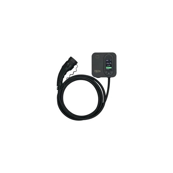 Hims Hcdks-22 22KW Tip 2 Soketli 5m Kablolu Siyah Smart Elektrikli Araç Şarj Istasyonu ürün görseli 1