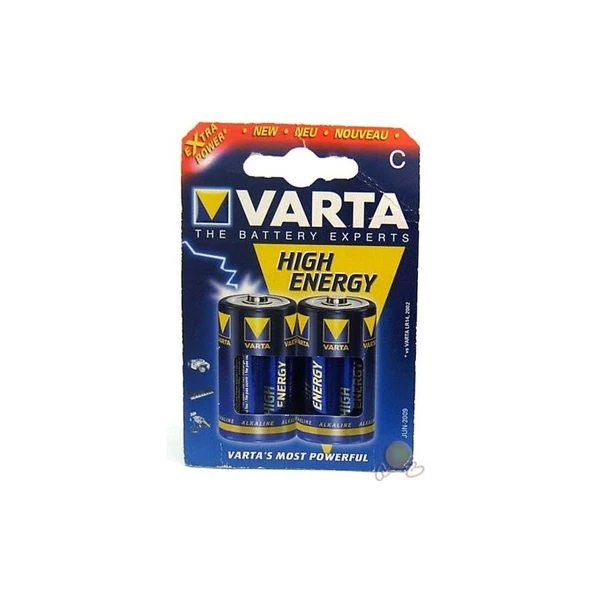Varta High Energy Orta Pil 1,5V 2'li ürün görseli 1