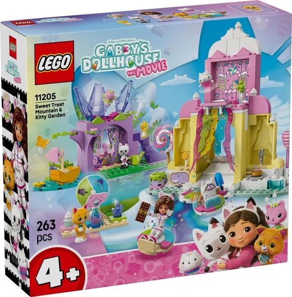 LEGO Gabby's Dollhouse 11205 Sweet Treat Mountain and Kitty Garden ürün görseli 1