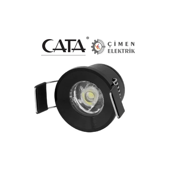 Cata Ct 5270 Cata 1,5W LED  Spot Siyah Kasa 3200K Gün Işığı ürün görseli 1