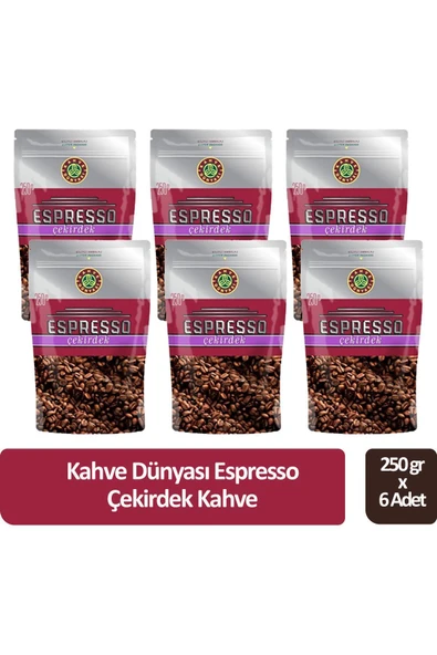 Espresso Çekirdek Kahve 250 gr x 6 Adet ürün görseli 1