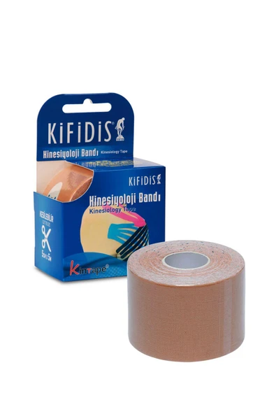 Kifidis Kinesiyoloji Bandı Kesilebilir 5 cm x 5 m Bej / Beige ürün görseli 1