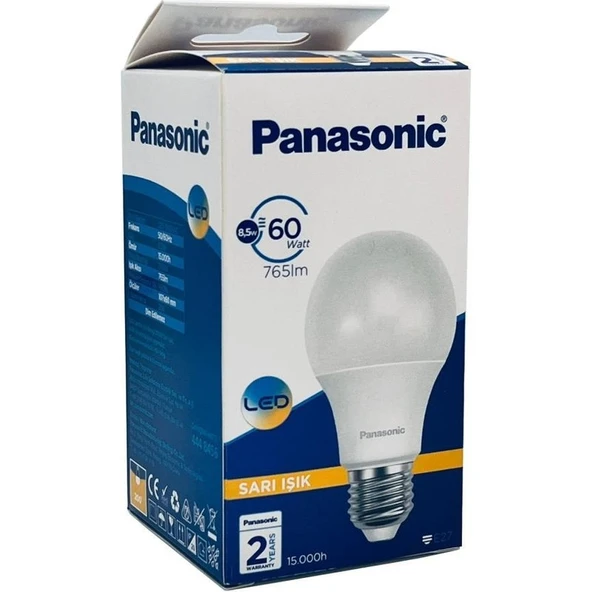 Panasonic 8,5W (60W) LED Ampul 2700K - Sarı Işık ürün görseli 1