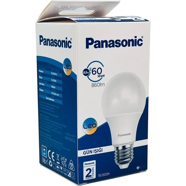 Panasonic 8,5W (60W) LED Ampul 4000K - Gün Işığı E27 LED Lambası ürün görseli 1