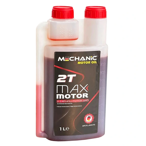 Mechanic 2T İki Zamanlı Motor Yağı Ölçekli 1 lt Kırmızı ürün görseli 1