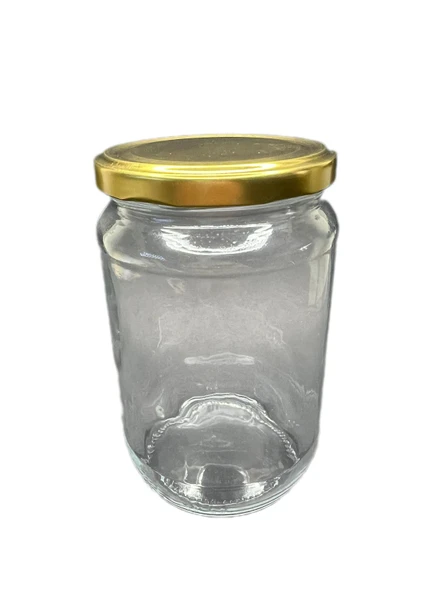 660ml şeffaf cam konserve kavanozu gold kapaklı , 30 adet, cam kavanoz, konserve kavanozu, reçel kavanozu, bal kavanozu, saklama kavanozu ürün görseli 1