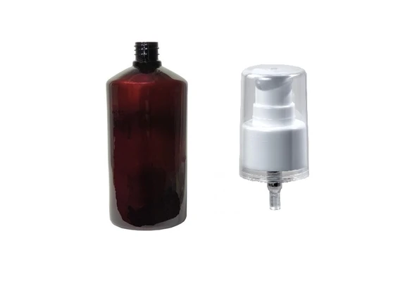 250ml kahverengi serum pompalı pet şişe, 24 adet, serum şişesi, pompalı şişe, medikal şişe, kozmetik şişesi, plastik şişe ürün görseli 1
