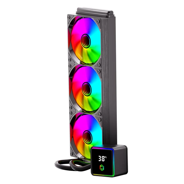FRISBY FCL-360B ARGB 360 LIQUID COOLER BLACK - Resim 4