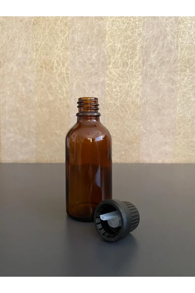 50 ml Amber Şişe İçten Damlalıklı 50 Adet ürün görseli 1