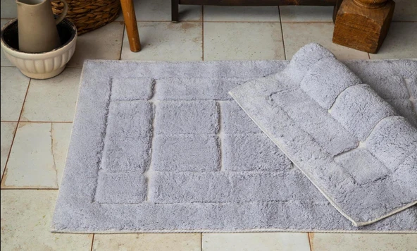 AP 2li Brıcks Gri Banyo Paspas - Resim 2