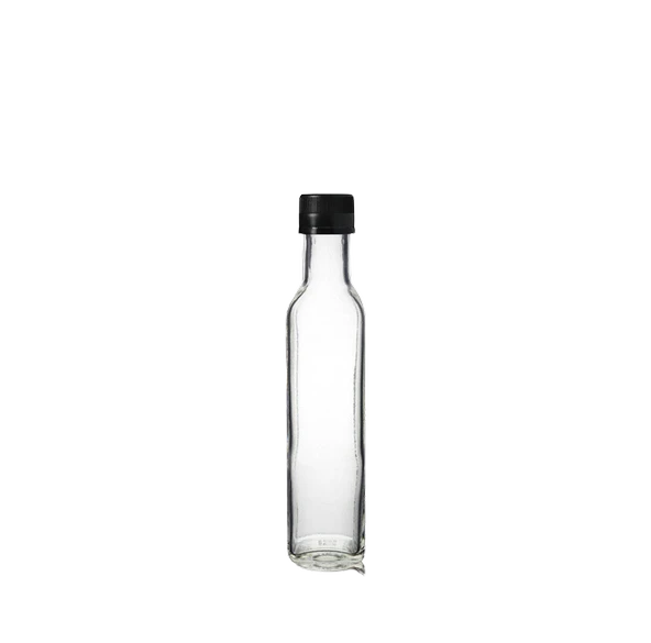 250ml şeffaf cam maraska şişe, 12 adet, zeytinyağı şişesi, cam şişe, sirke şişesi, ürün görseli 1