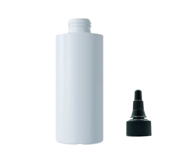 250ml beyaz plastik asansör kapaklı şişe, 12 adet, serum şişesi, tonik şişesi, asansör kapaklı şişe, sos şişesi, medikal şişe ürün görseli 1