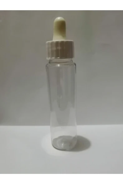 60ml Plastik Şeffaf Gorilla Şişe+oksidan Damlalıklı,medikal Şişe,boş Şişe,50 Adet ürün görseli 1