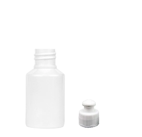 60ml beyaz şişe puspul kapaklı, 24 adet, puspul kapaklı şişe, deterjan şişesi, plastik şişe, sabun şişesi, duş jeli şişesi ürün görseli 1