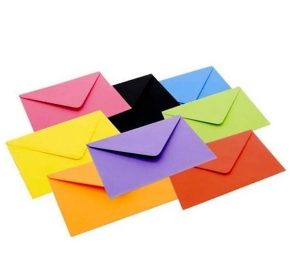 10 Renk Mektup Zarfı Renkli 13x18 Cm -10 Adet ürün görseli 1
