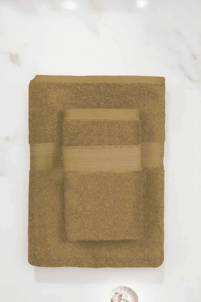 2 Parça Battal Lüks Premium Banyo Spa Havlu Takımı 90x170 Cm Kahve ürün görseli 1