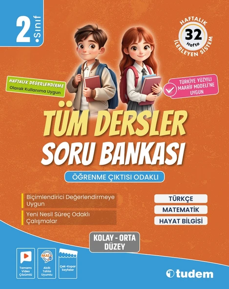 TUDEM YAYINLARI 2. Sınıf Tüm Dersler Soru Bankası ürün görseli 1