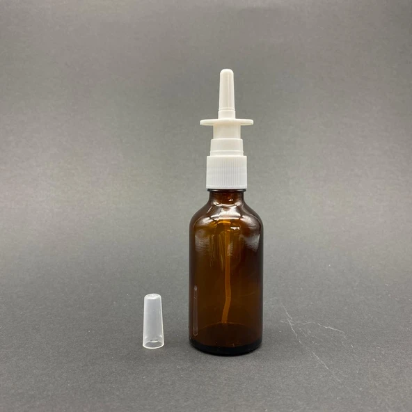 100ml kahverengi şişe, Burun spreyi, 24 adet Nazal Spreyli, Ecza şişesi, İlaç Şişesi ürün görseli 1
