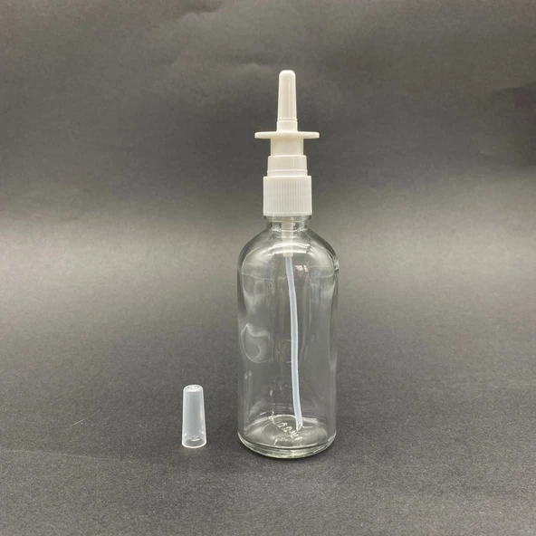 30ml şeffaf şişe, Burun spreyi, 12 adet Nazal Spreyli, Ecza şişesi, İlaç Şişesi ürün görseli 1