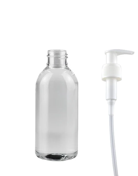 150ml şeffaf plastik şişe sıvı sabun pompalı, 24 adet, sabun şişesi, pompalı şişe, duş jeli şişesi, kozmetik şişe ürün görseli 1