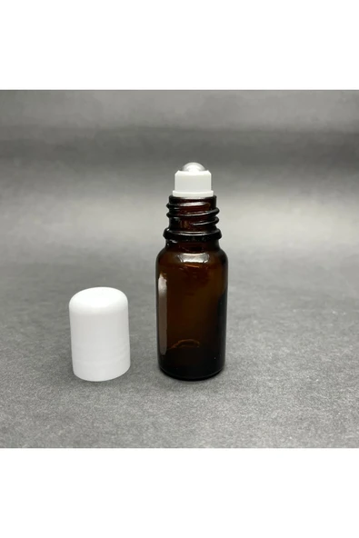 20ml kahverengi cam şişe roll-on şişe, 120 adet, bilye başlıklı şişe, cam şişe, roll-on şişesi, amber şişe ürün görseli 1