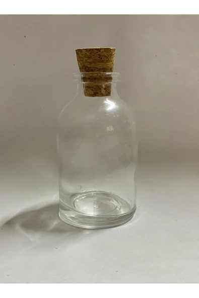 30ml penisilin şişe mantar kapaklı,10 adet, şeffaf şişe, mantar tıpalı şişe, süs şişesi, hediyelik şişe, organizasyon şişesi, şeker şişesi ürün görseli 1