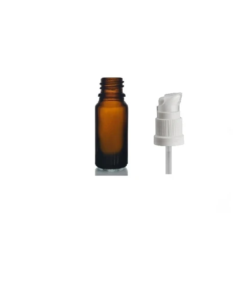 5ml kahverengi cam serum pompalı şişe, 12 adet, pompalı şişe, medikal şişe, cam şişe, ürün görseli 1