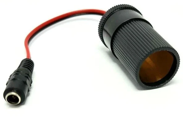 Ayt  Dc 5.5x2.5mm Dişi Oto Çakmak Soketi Çevirici Adaptör Jack Soket Girişini Çakmaklığa Çevirici Dönüştürücü Kablosu ürün görseli 1