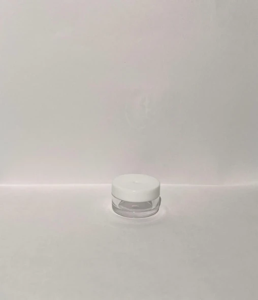 5ml Beyaz Kapaklı Akrilik Krem Kutusu, Plastik Kutu, Kozmetik Kutu, 25 Adet ürün görseli 1