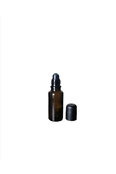 20ml kahverengi cam şişe roll-on şişe, 50 adet, bilye başlıklı şişe, cam şişe, roll-on şişesi, amber şişe ürün görseli 1