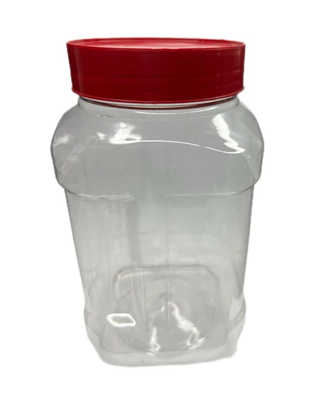 1400ml pet şeffaf gıda kavanozu, 24 adet, pet kavanoz, gıda kavanozu, baharat kavanozu, şeffaf kavanoz ürün görseli 1