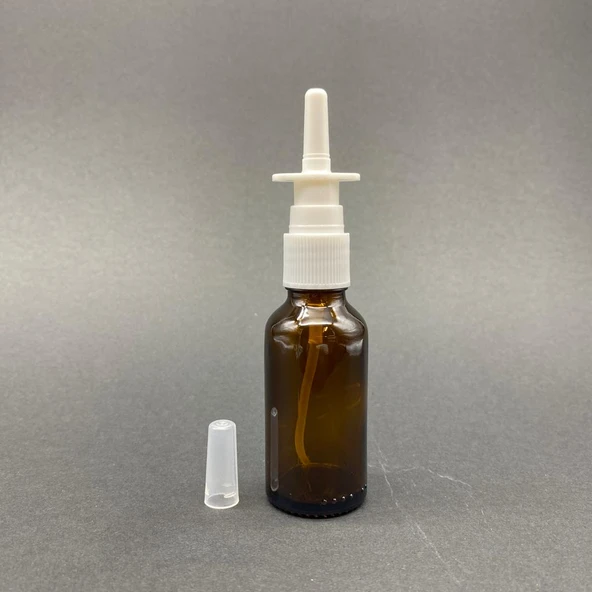 50ml kahverengi şişe, Burun spreyi, 12 adet Nazal Spreyli, Ecza şişesi, İlaç Şişesi ürün görseli 1