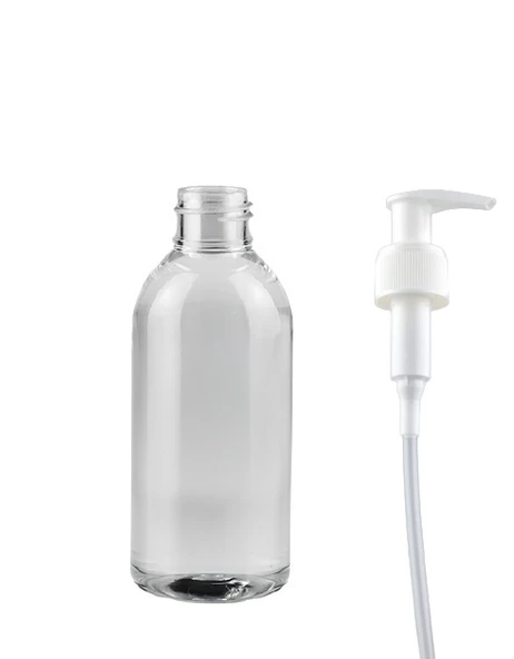 100ml şeffaf plastik şişe sıvı sabun pompalı, 24 adet, sabun şişesi, pompalı şişe, duş jeli şişesi, kozmetik şişe ürün görseli 1