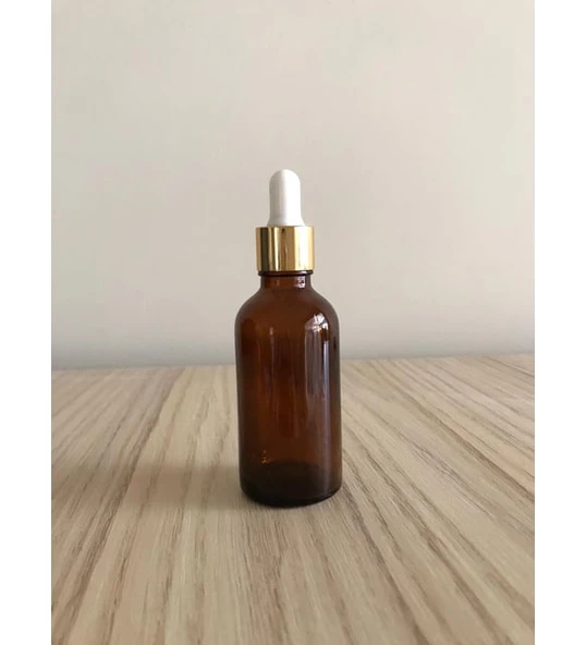 100cc, ECZA ŞİŞESİ, KAHVERENGİ ŞİŞE, CAM ŞİŞE, CAM DAMLALIKLI ŞİŞE, SARI KAPAK,BEYAZ EMZİK,100 ADET ürün görseli 1