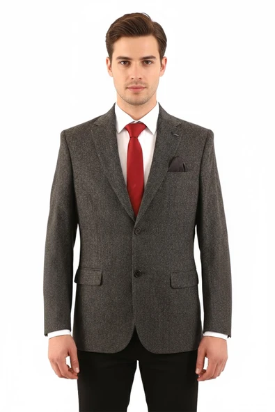 Slim Fit Erkek Tek Ceket - Resim 2