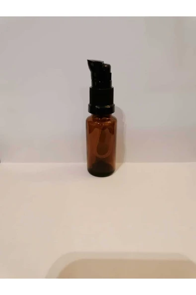 20cc 100 Adet Kahverengi Serum Pompalı Boş Medikal Şişe Emniyet Kapaklı ürün görseli 1