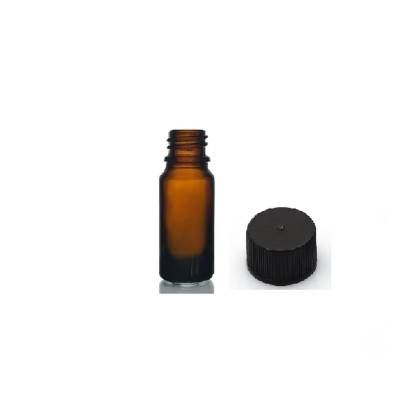 5ml kahverengi şişe düz kapaklı, 10 adet, cam şişe, esans şişesi, yağ şişesi, kozmetik şişesi ürün görseli 1