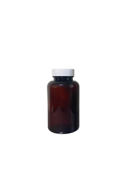 200ml kahverengi tablet şişesi beyaz kapak, 48 adet, tablet şişesi, ecza şişesi, kozmetik şişe ürün görseli 1