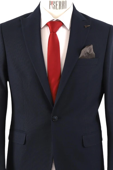 Slim Fit Erkek Tek Ceket - Resim 4