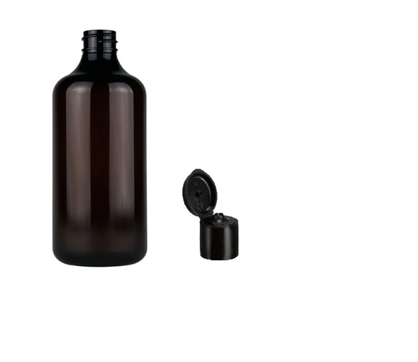 250ml kahverengi plastik fliptop kapak şişe, 24 adet, açmalı kapak şişe, dezenfektan şişesi,sabun şişesi, kozmetik şişe ürün görseli 1