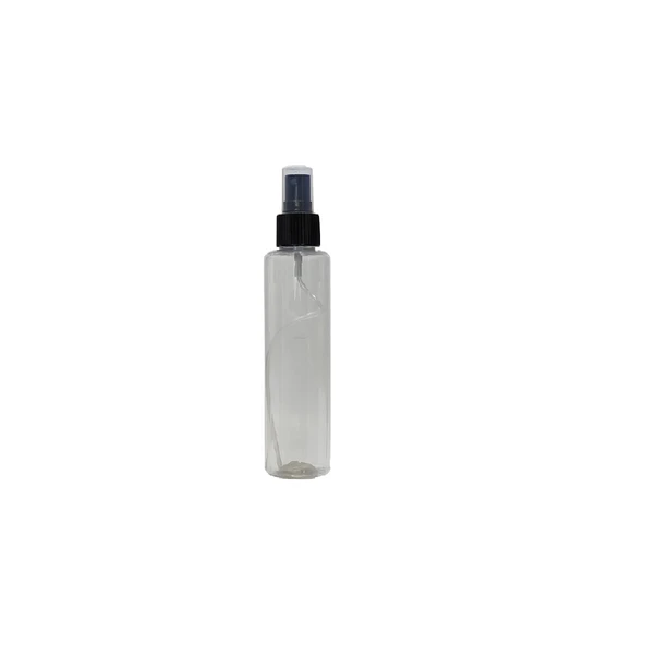 20ml plastik şeffaf şişe siyah sprey başlık, 12 adet, dezenfektan şişesi, plastik şişe, medikal şişe, boş şişe, parmak sprey başlık, spreyli şişe ürün görseli 1
